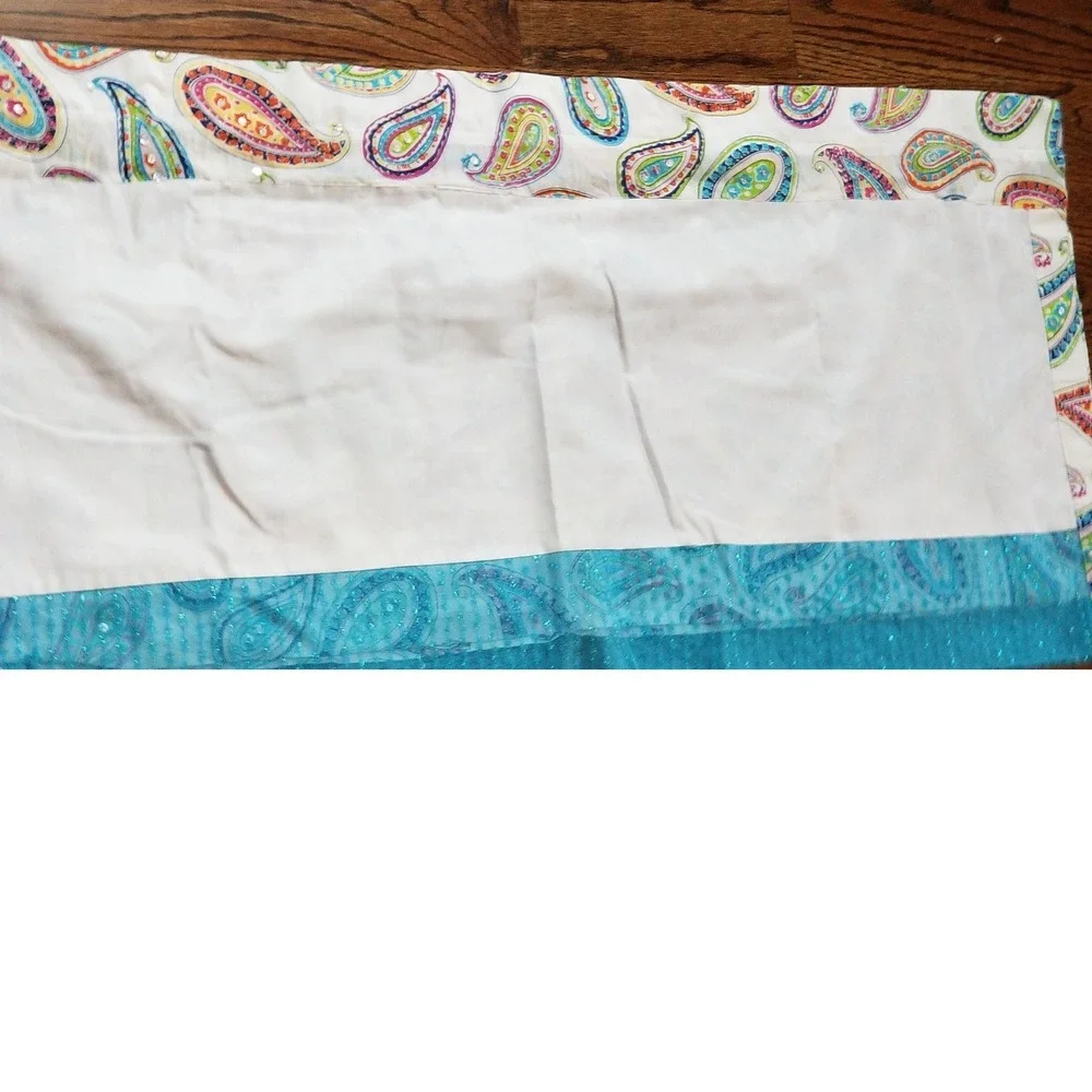 Window Valance 20x 90, multi color boho‎ paisley